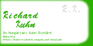richard kuhn business card